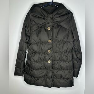 $698 Kate Spade New York Becky Puffer Bow Coat Jacket Black size M